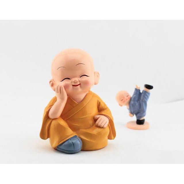 Bộ tượng chú tiểu bốn không  - Tặng kèm 4 tấm dán 3M hai mặt siêu chắc