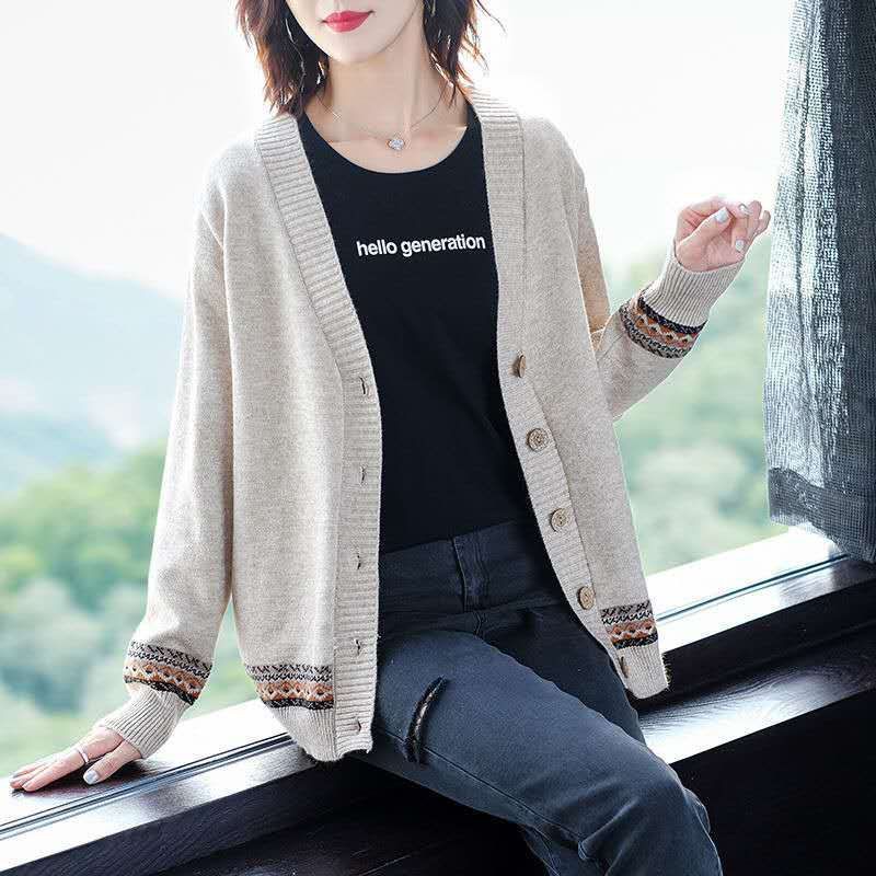 Áo len cardigan họa tiết thổ cẩm hot trend 2020 | BigBuy360 - bigbuy360.vn