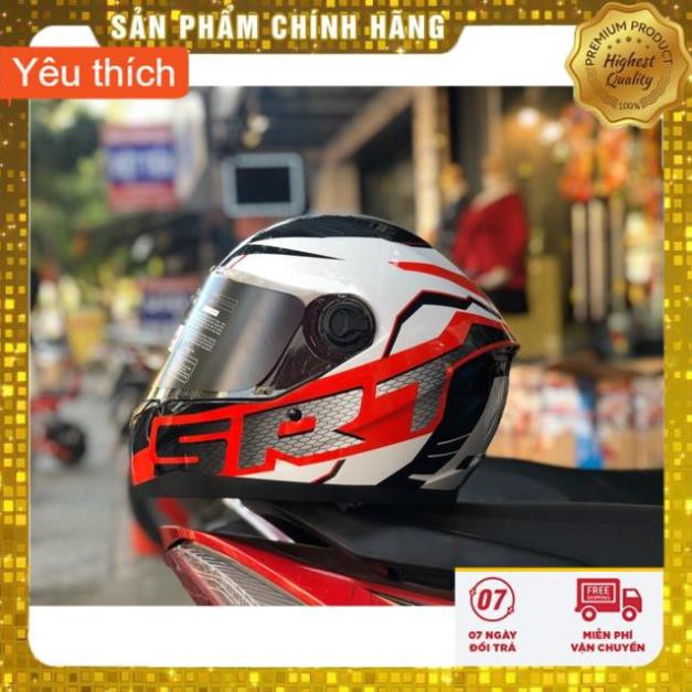 💖 Mũ bảo hiểm fullface asia tem srt màu đỏ