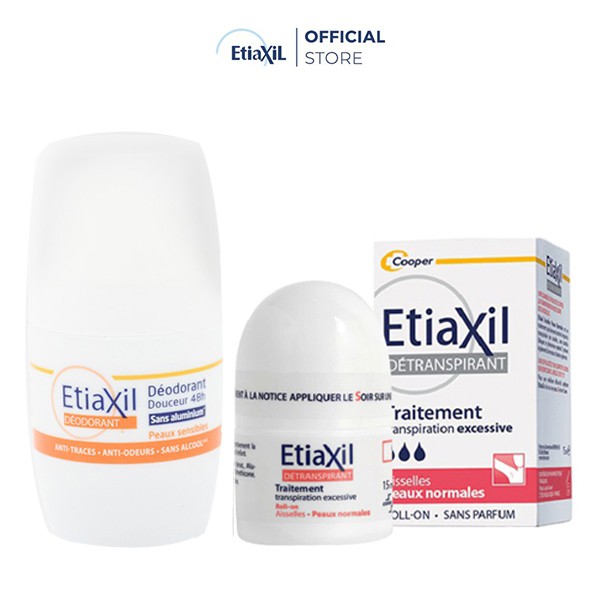 Combo Lăn Khử Mùi Mồ Hôi Etiaxil Dành Cho Da Thường 15ml và Khử Mùi Etiaxil Dạng Lăn 50ml | BigBuy360 - bigbuy360.vn