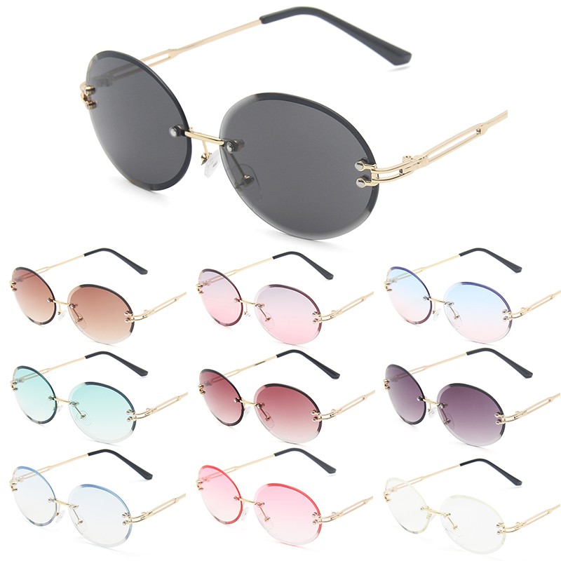 Kính Mát Gọng Kim Loại Tròn Cho Nam Và Nữ