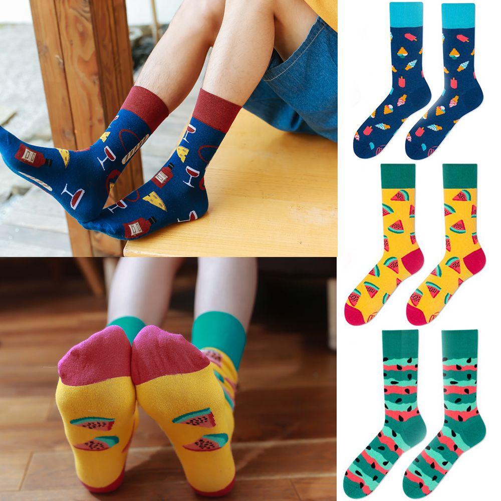 Vớ Cotton Họa Tiết Dưa Hấu Hoạt Hình Phong Cách Harajuku