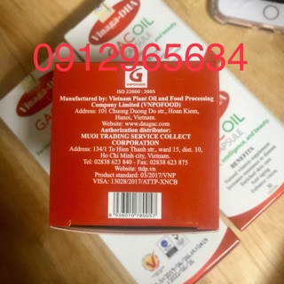 Dầu gấc Vinaga DHA xuất khẩu hàm lượng cao tiêu chuẩn quốc tế giúp sáng mắt đẹp da hiệu quả (30 viên)