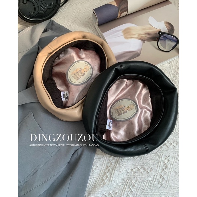 Mũ Beret Da Phong Cách Thời Trang Thu Đông Hàn Quốc Dành Cho Nữ