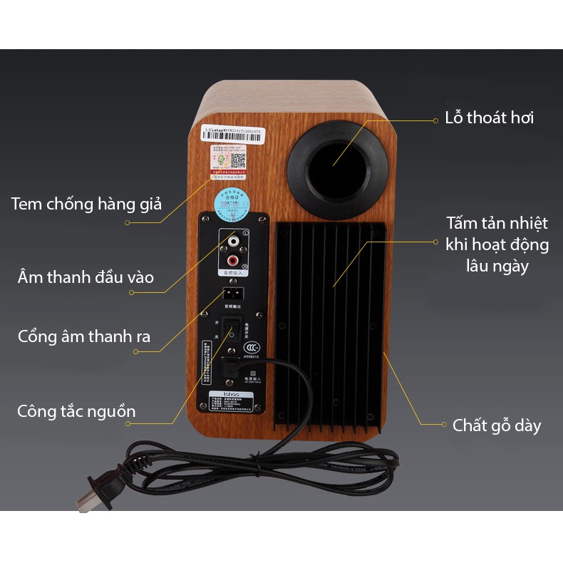 Loa vi tính kiểm âm cao cấp Lohao AV 8219