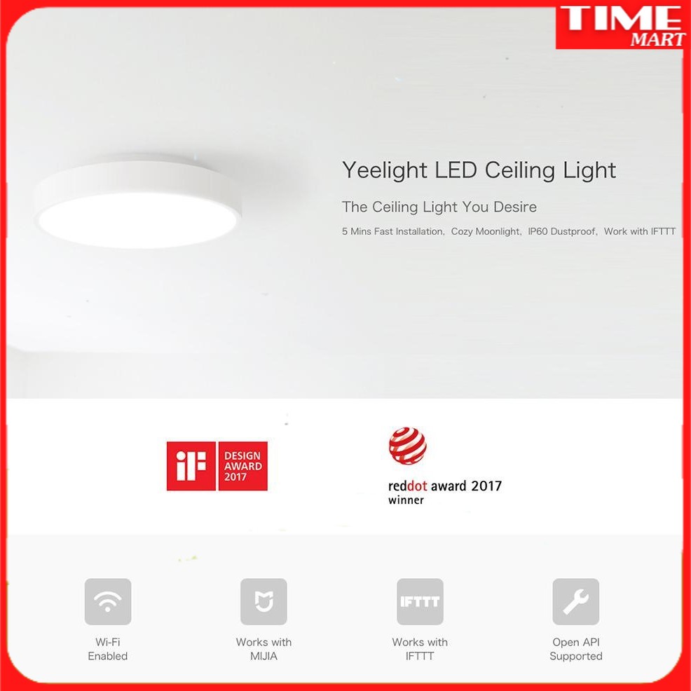 YEELIGHT LED PRO 320mm - ĐÈN LED ỐP TRẦN THÔNG MINH T[TIME_MART siêu thị tiện ích gia đình]