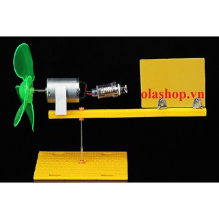 Máy phát điện gió mini V2 – Mô hình điện gió, giáo cụ STEM, trang trí năng lượng tái tạo độc đáo