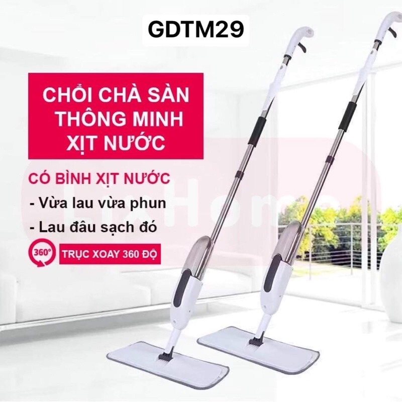 Chổi Lau Nhà Phun Sương - Cây Lau Nhà Đa Năng Thông Minh 2 in 1 Có Bình Xịt Nước Tự động