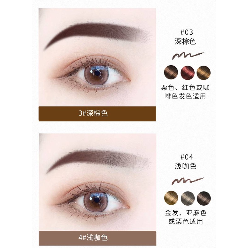 Bút Kẻ Lông Mày Lameila Hai Đầu Xoay Tự Động Lâu Trôi Kháng Nước Không Phai 5 Màu Tùy Chọn