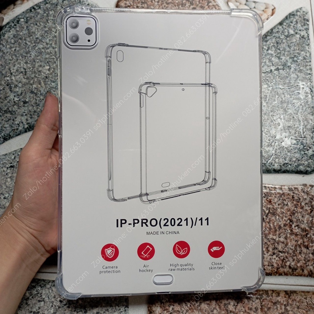 Ốp lưng Ip 11 Pro 2021 loại chống sốc, loại dẻo silicon trong suốt