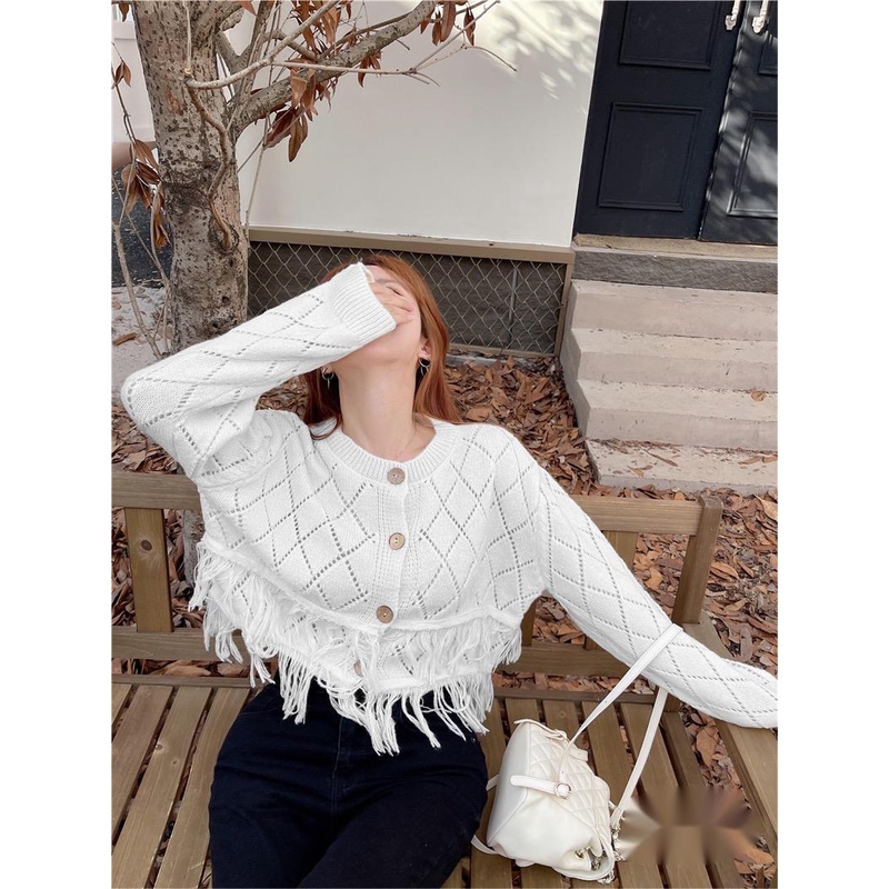 Áo Khoác cardigan Thiết Kế Viền Rỗng Thời Trang