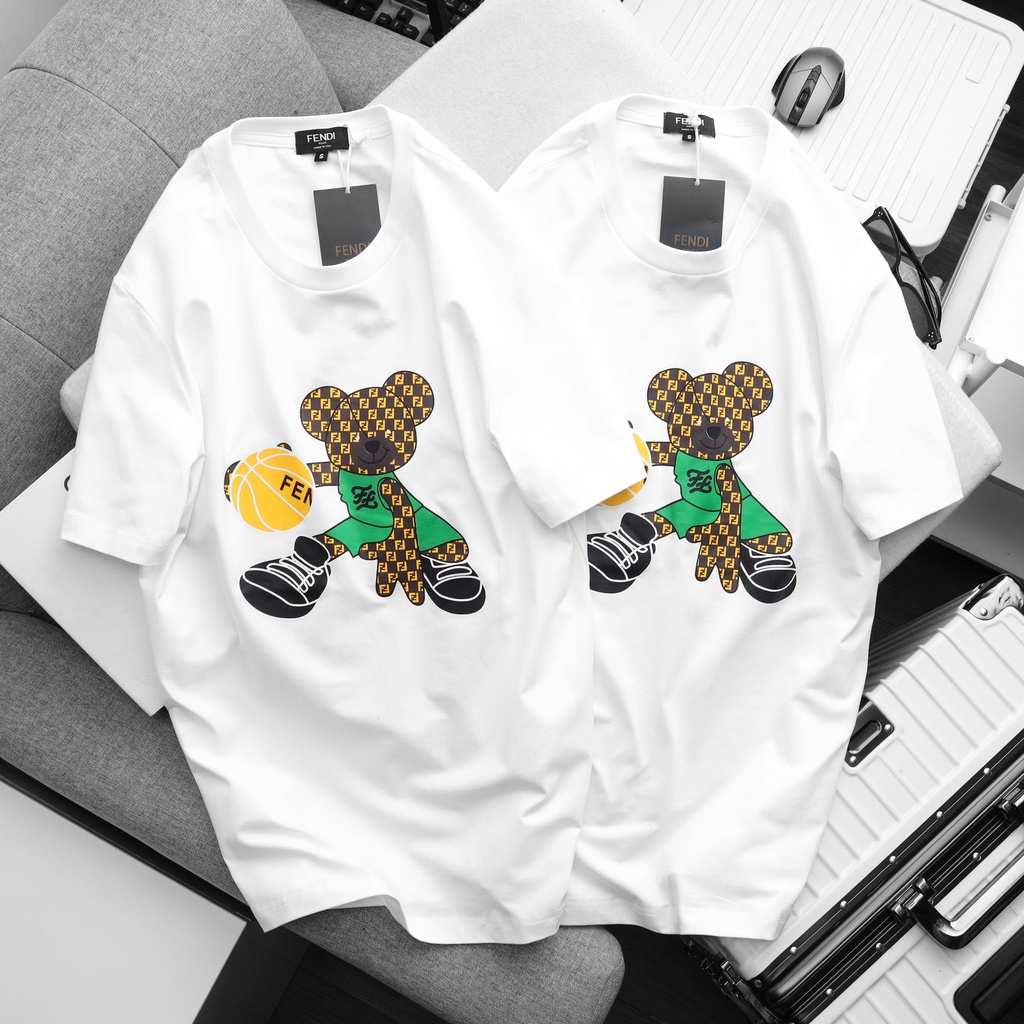 Áo phông nam, Áo thun nam hoạ tiết gấu phong cách, chất liệu cao cấp