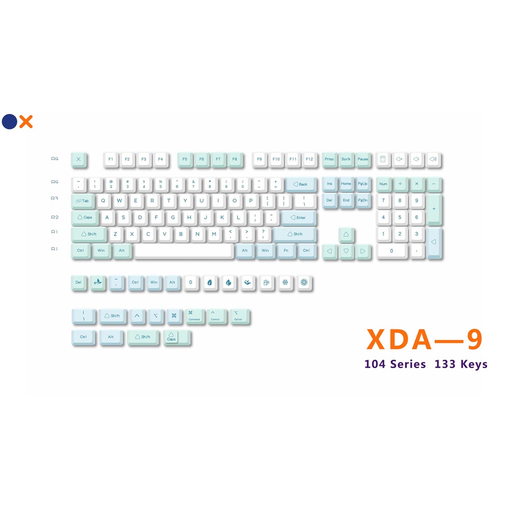Bàn Phím Cơ PBT XDA 137 Phím Cho Gateron Cherry MX