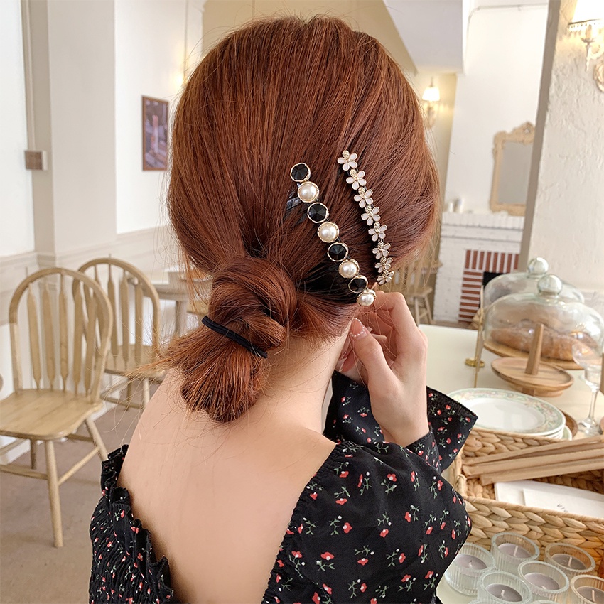 Xước cài tóc CHLINS đính hạt ngọc trai nhân tạo thời trang dành cho nữ