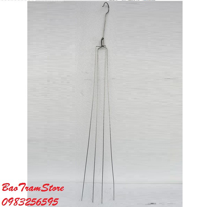 Dây móc treo inox 4 dây cho chậu hoa lan, cây hoa trang trí