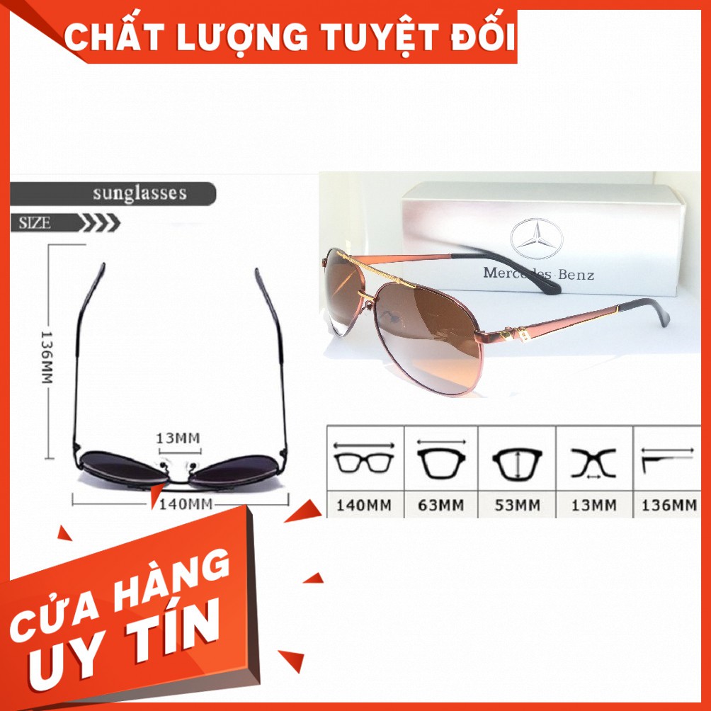 *GIÁ GỐC*[FULLBOX HÃNG] MẮT KÍNH MÁT NAM CAO CẤP LỊCH LÃM MERCEDES-BEN TRÒNG POLAROID CHỐNG UV400+TẶNG KÍNH ĐI ĐÊM