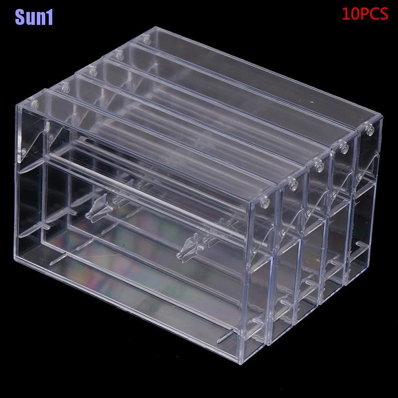 Sun1 &gt; 10 Hộp Băng cassette Trong Suốt