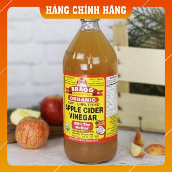 [DATE DÀI - HÀNG CHÍNH HÃNG] GIẤM TÁO HỮU CƠ BRAGG - HÀNG MỸ