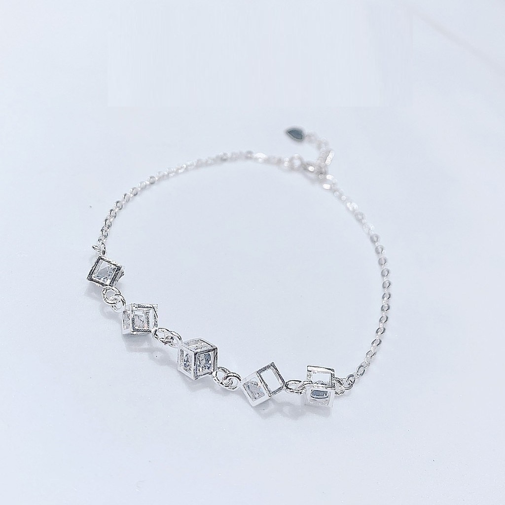 Lắc tay bạc nữ, vòng tay bạc ta s925 cao cấp sáng bóng, cam kết không đen - Mã TSJL08