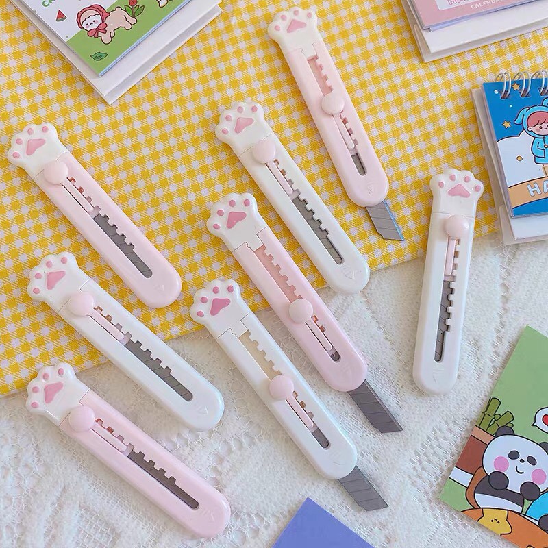 Dao Rọc Giấy Mini Cute Chân Mèo Dạng Bút Washi VP15