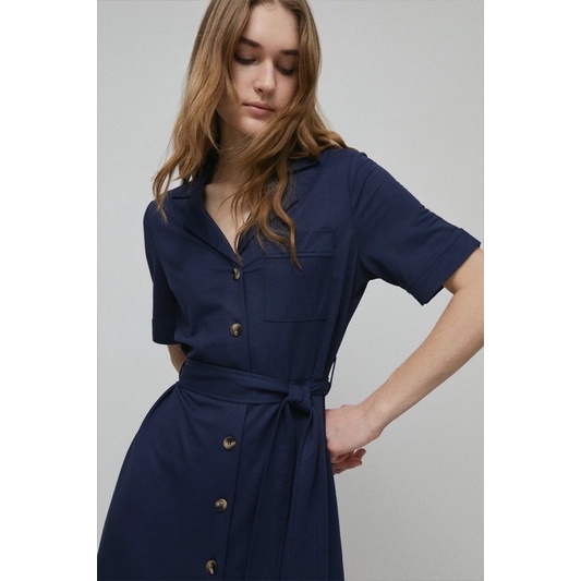 Váy midi belt vải WAREHOUSE AUTH new tag sz 8UK