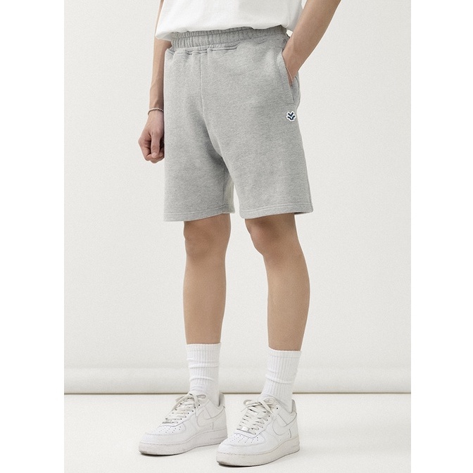 OWL BRAND® JOGGER LOGO SHORT - Quần short nỉ thun màu xám
