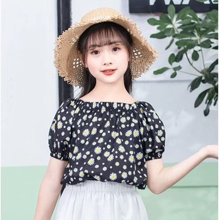 Áo kiểu chất liệu Cotton cao cấp in họa tiết hoa phong cách Hàn Quốc cho bé gái từ 3-7 tuổi - KC3C thumbnail