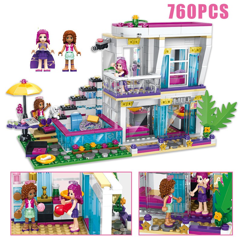 Bộ Đồ Chơi Lắp Ráp Kiểu Lego Mô Hình Ngôi Nhà Biệt Thự Tình Bạn Friends XS Model 3008 Với 760 Mảnh Ghép