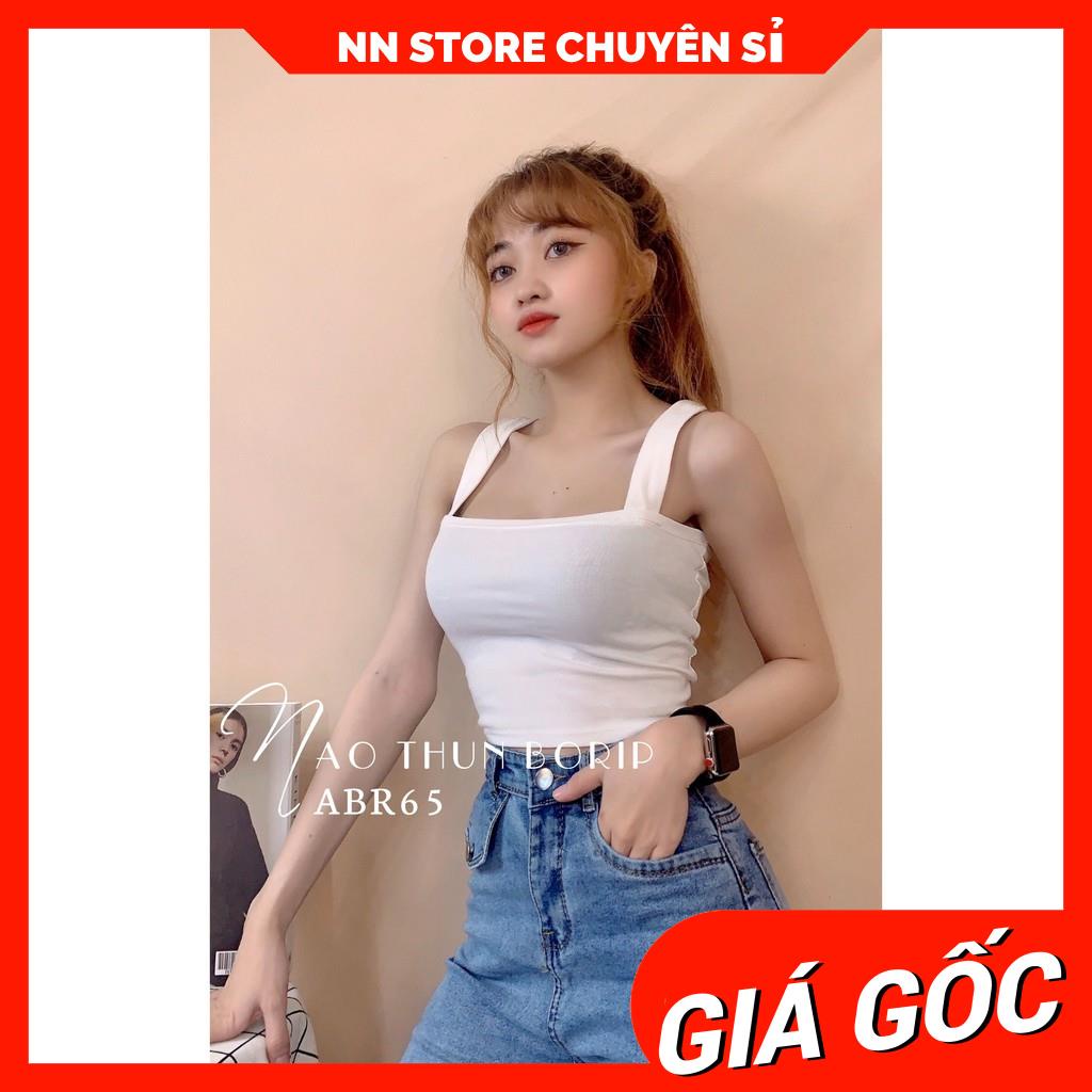 Áo thun kiểu Croptop chất borip co giãn 4 chiều ôm body dễ thương ABR65
