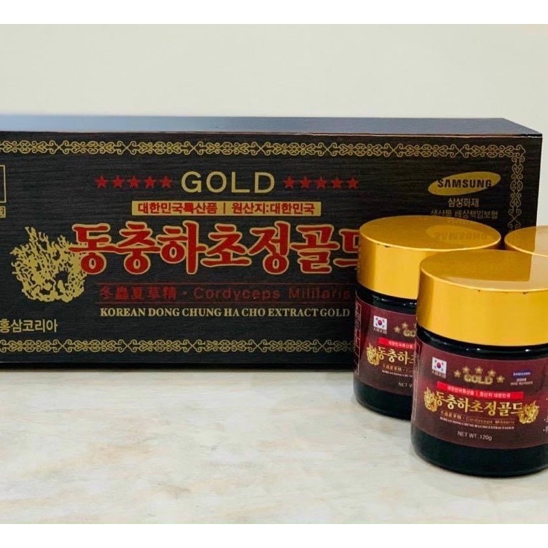 [DATE MỚI] Cao Đông Trùng Hạ Thảo GOLD Hộp Gỗ Đen 3 lọ Hàn Quốc