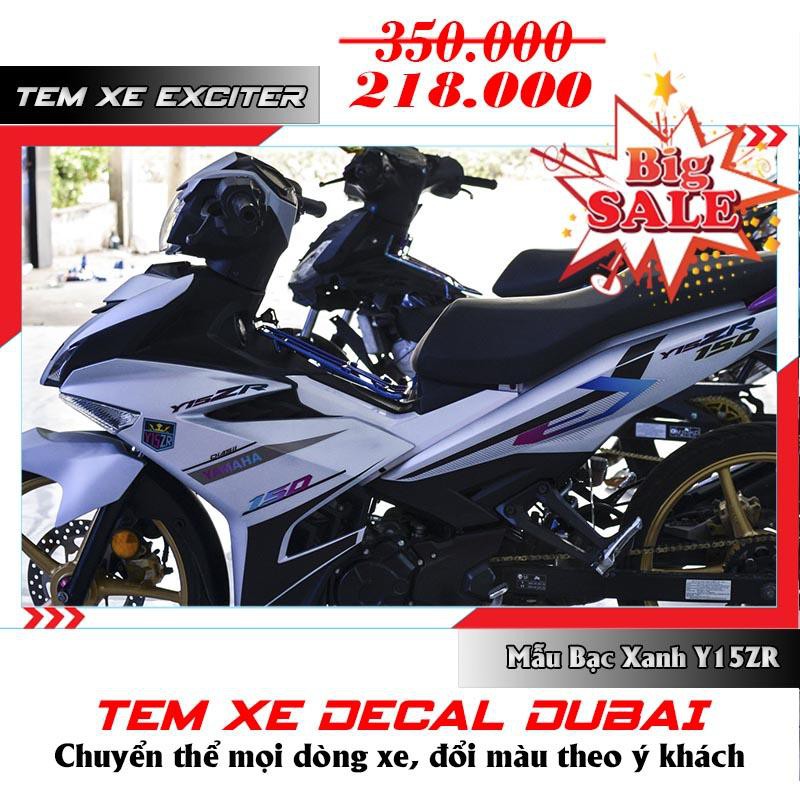Tem Trùm Exciter 150 Xanh Bạc Siêu Đẹp