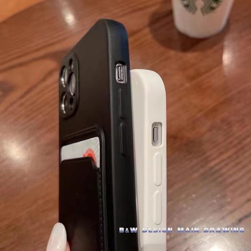 Ốp Điện Thoại Silicon Mềm Chống Sốc Có Ngăn Đựng Thẻ Thời Trang Cho iPhone 13 12 11 Pro MAX IX XS MAX XR 7 8 Plus