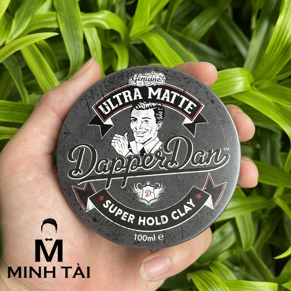 Sáp Vuốt Tóc Nam DAPPER DAN Ultra Matte Super Hold CLay 100g + Xịt Dưỡng Tóc AZENMAN Parana 20ml + Lược Chải Tóc Texture