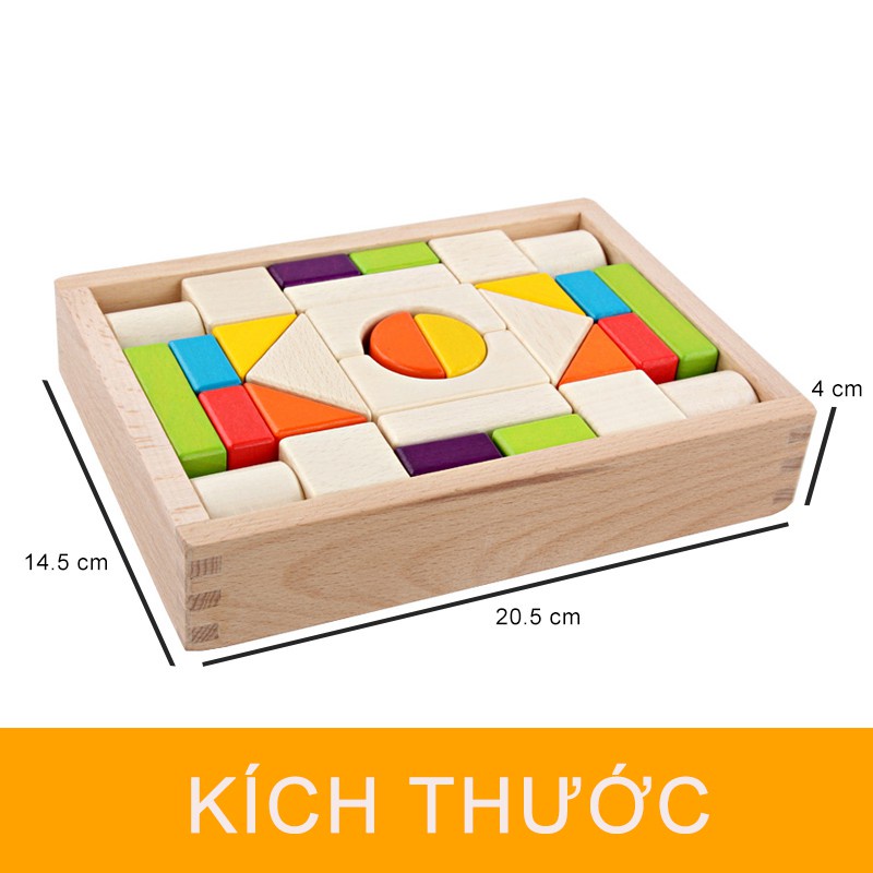 Bộ 30 hình khối xếp hình