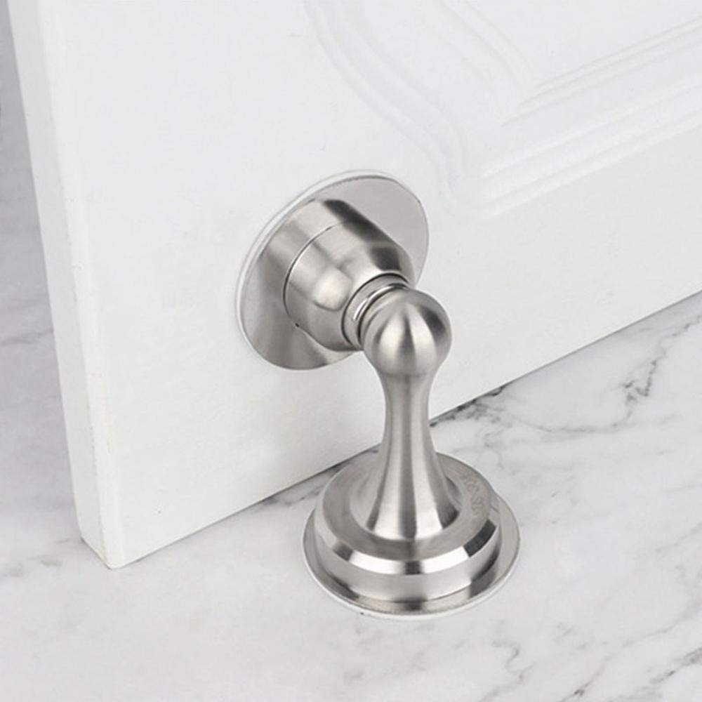 Bộ chặn cửa Inox 304 HOBBY Home Decor CC1 dán nền gạch men kèm keo dán 3M và đinh ốc có nam châm giữ cửa