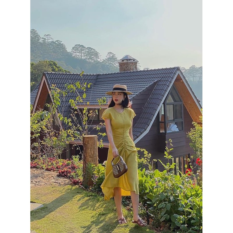 Dulcie Dress váy đũi nhún eo đuôi cá | BigBuy360 - bigbuy360.vn