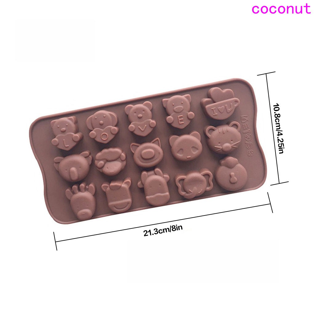 Khuôn silicone tạo hình động vật đáng yêu để làm bánh