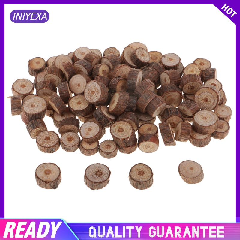 Set 100 Lát Gỗ Tròn Mini Màu Sắc Tự Nhiên Treo Trang Trí Sự Kiện