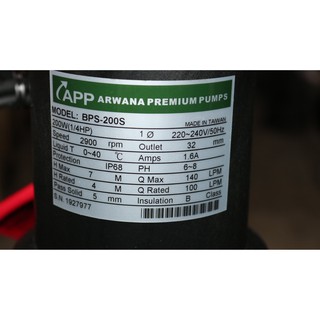 Máy bơm chìm APP BPS 200S - 1/4 HP