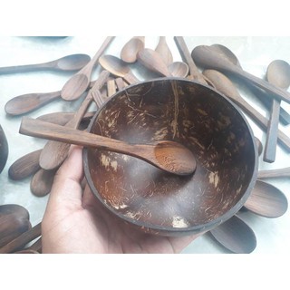 Sét bát gáo dừa+thìa gỗ dừa