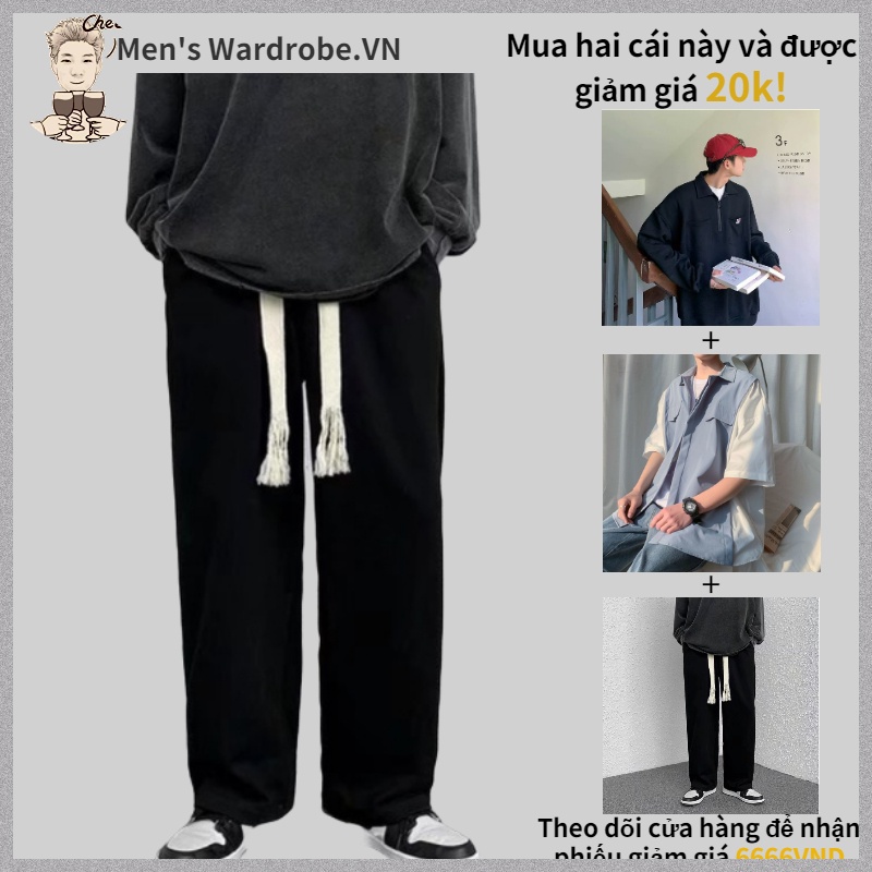 Quần dài thể thao ống rộng thời trang dành cho nam