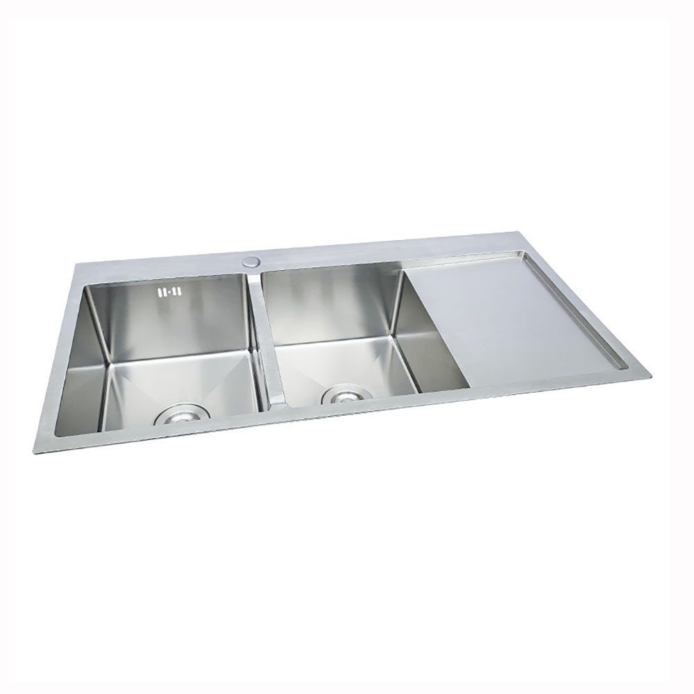 Chậu Rửa Chén Bát Schmidt 2 Hố +1 Bàn Inox Cao Cấp 304 Kích Thước 100x48x23cm