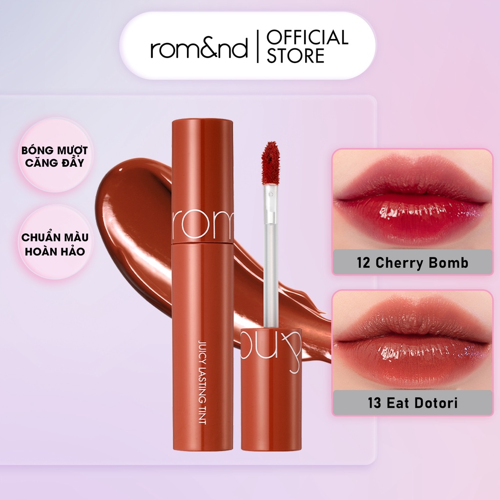 [Rom&amp;nd] [Màu 10-13] Son Tint lì Hàn Quốc Romand Juicy Lasting Tint 5.5g