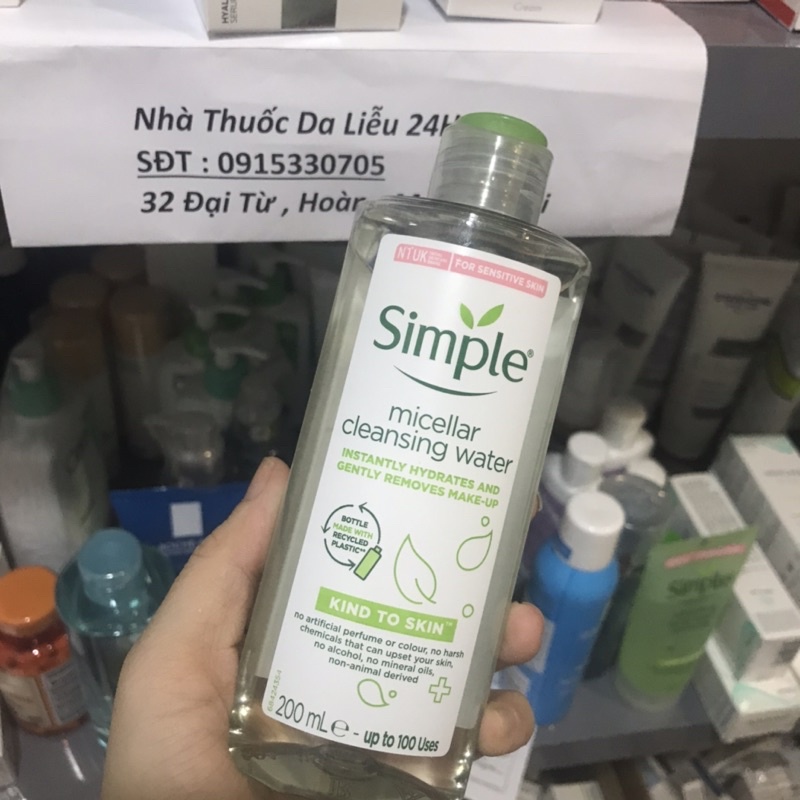 NƯỚC TẨY TRANG SIMPLE MICELLAR WATER 200ml