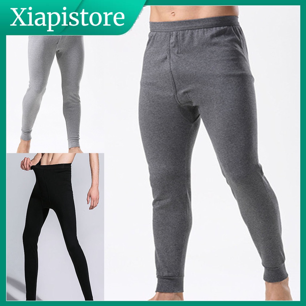 Xiapistore Quần ngủ dài tới mắt cá chân co giãn mở trước mở mắt cá chân cho nam