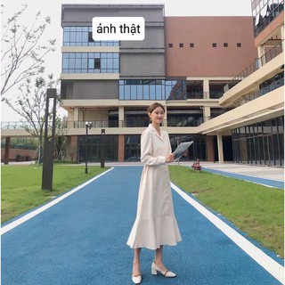 [ORDER] Đầm công sở sơ mi chic thắt eo đuôi cá sang trọng