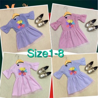 Combo đâm kate be gái . Chất kate thái cao cấp bán shop. Size 1-8 , khung size cho bé 8-25 kg .shop e bao hàng chuẩn từ