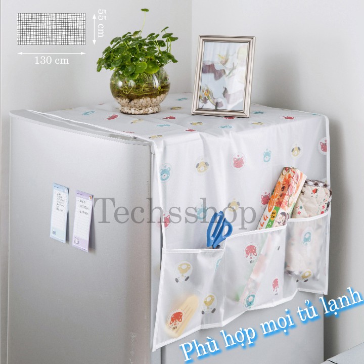 Tấm Phủ Tủ Lạnh Lớn Dày Bền Kèm Có Túi - Phụ Kiện Nhà Bếp - Refrigerator Cover