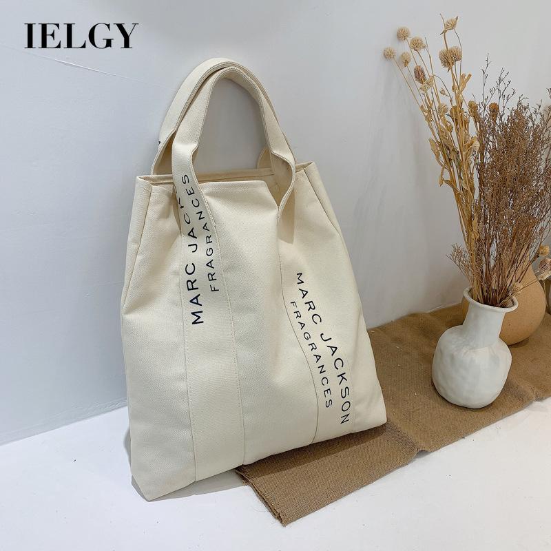 Túi vải in chữ IELGY thời trang cho nữ