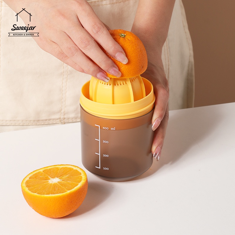 Sweejar Máy ép nước cam Trái Cây Bằng Tay Di Động Với 2 Nắp Đa Năng Và 400ml Bằng Nhựa PP Tiện Dụng